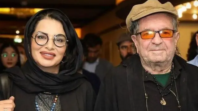 داریوش مهرجویی و همسرش