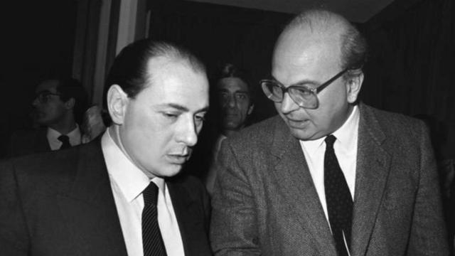 Berlusconi com Bettino Craxi