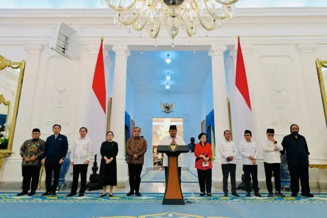 Presiden prabowo dan ketum parpol