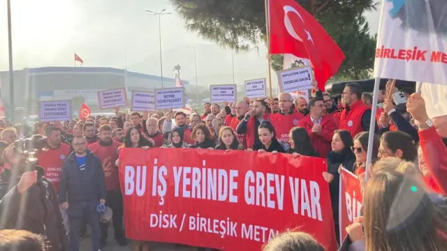 Birleşik Metal İş sendikasına bağlı işçilerin grevi