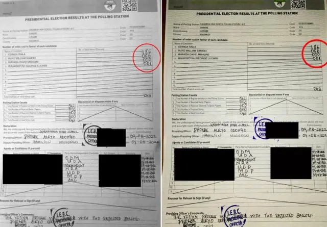 Capture formulaires de décompte des votes