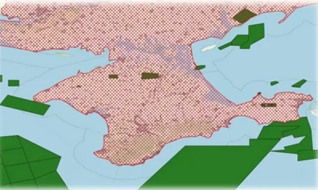 карта, поклади газу на півдні України 