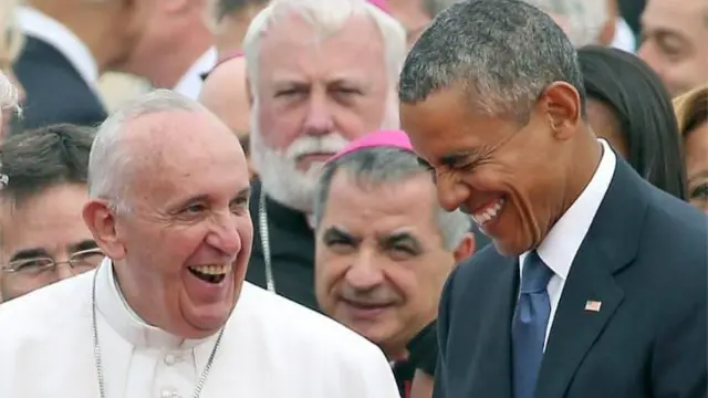 Папа Франциск и Барак Обама 