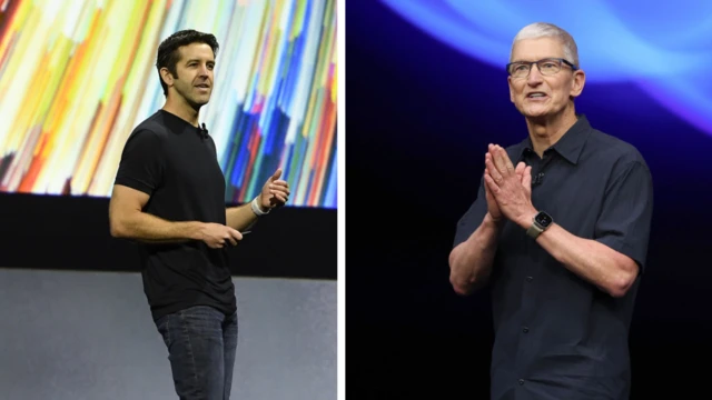 John Ternus and Tim Cook