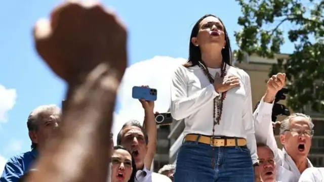 Maria Corina Machado, atual líder da oposição venezuelana