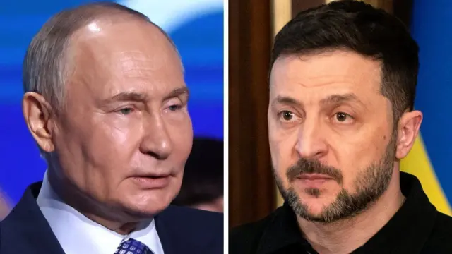 Vladimir Putin da Volodimyr Zelensky