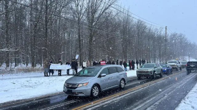 Protest dela vernika Sabornog hrama Svetog Save u Klivlendu
