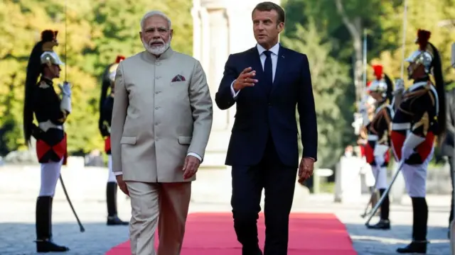 'காஷ்மீர் இந்தியா - பாகிஸ்தான் பிரச்சனை; வேறு தலையீடு தேவையில்லை' - மக்ரோங்