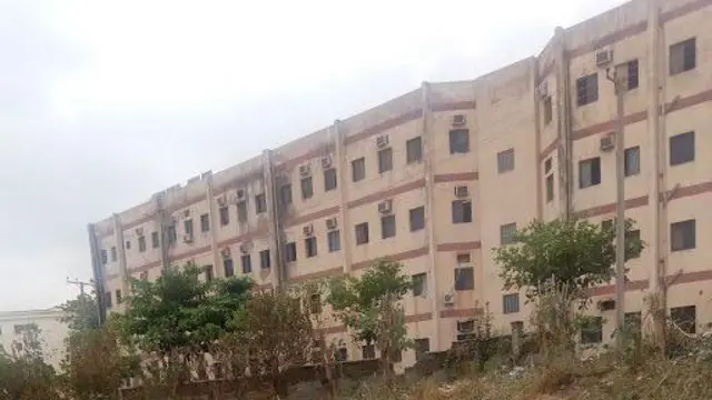 Di rented propert where the National Library headquarters currently operates from in Abuja.