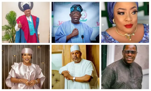 Aworan Tinubu ati awọn oṣere tiata Yoruba