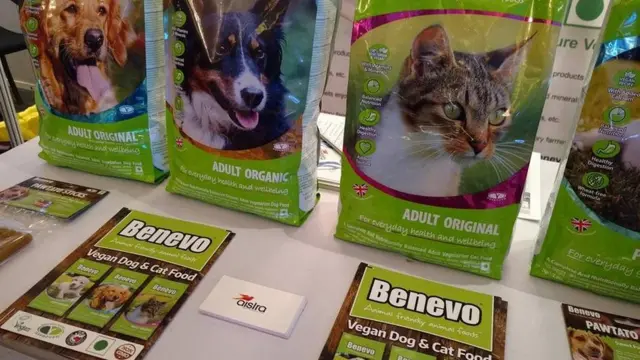 Packs of vegan dog food