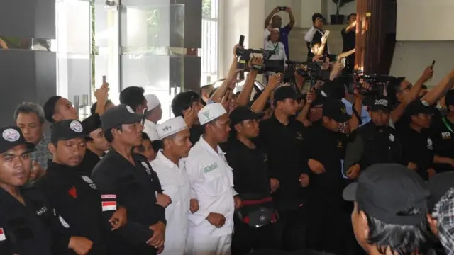 Penjagaan di Ijtima 3 pada saat Prabowo Subianto hadir.