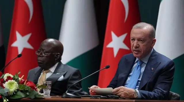Aarẹ Recep Erdogan ti ilẹ Turkey ati Aarẹ Bola Tinubu.