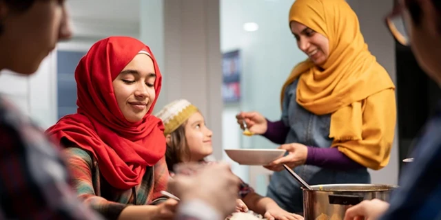 A family during Ramadan