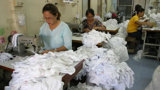 แรงงานในโรงงานตัดเย็บเสื้อผ้า