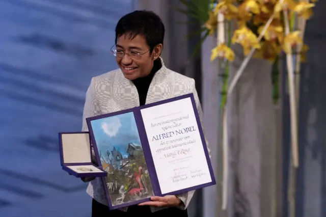 Bà Maria Ressa nhận giải Nobel Hòa bình tháng 12 năm 2021