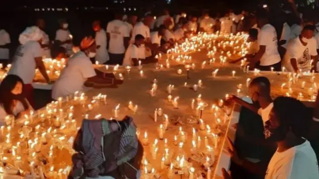 Candle light procession