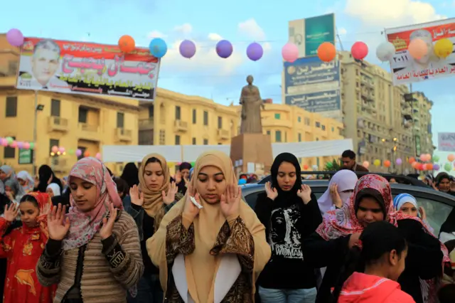 خلال الاحتفال بعيد الأضحى في مدينة المنصورة في مصر عام 2011