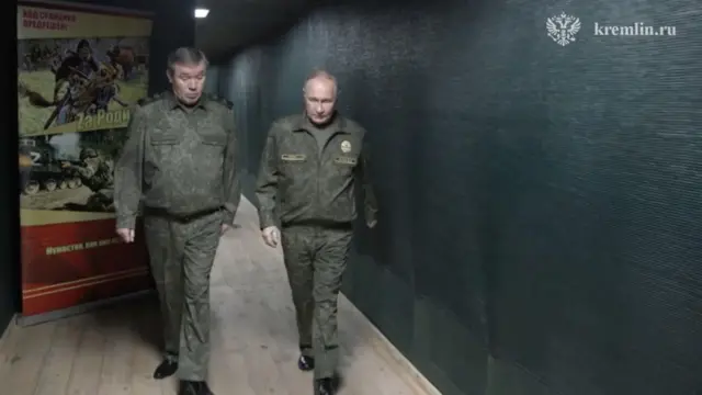 Путин и Герасимов фигурировали на кадрах, которые российское телевидение показало в четверг