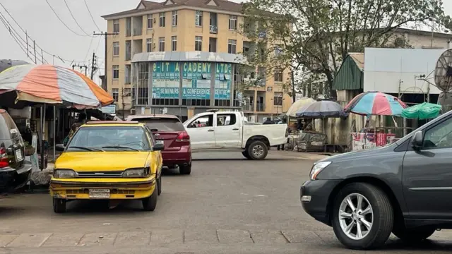 Truck blocking off road