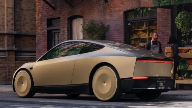 نمای عقب تسلا سایبر کب