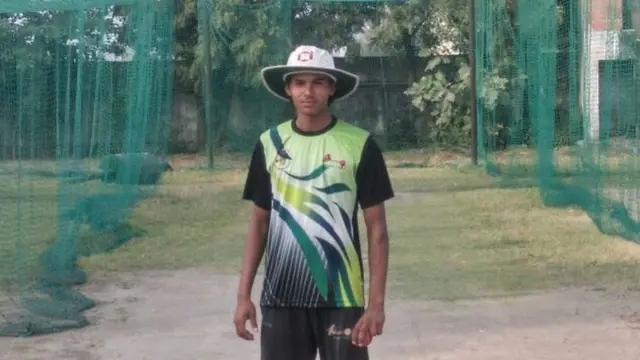 રાજસ્થાનના બોલર આકાશ ચૌધરીનો ફોટોગ્રાફ