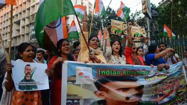 পাকিস্তান বিরোধী বিক্ষোভ, ভারতের মাটিতে। ফেব্রুয়ারি, ২০১৯