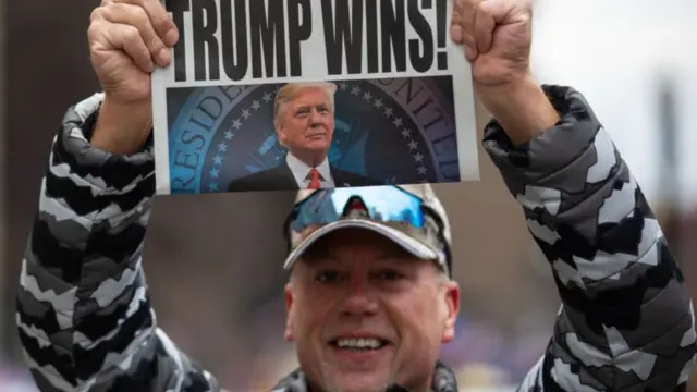 ওয়াশিংটনে একজন ট্রাম্প সমর্থক, জানুয়ারি ৬, ২০২১