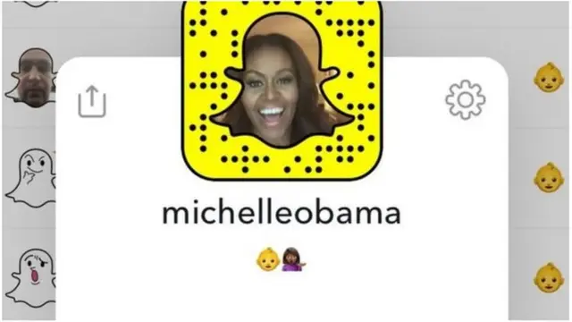Michelle Obama, Snapchat