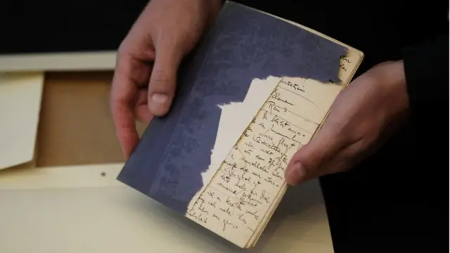 Uno de los diarios de Kafka.