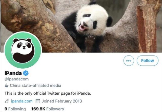 Twitter 专注播报熊猫相关视频的iPanda推特账号被标注中国国家附属媒体，而受美国政府资助的美国之声账号未被标注，中国网民批评推特"双标"。
