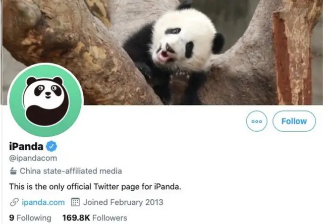 Twitter 专注播报熊猫相关视频的iPanda推特账号被标注中国国家附属媒体,而受美国政府资助的美国之声账号未被标注,中国网民批评推特"双标"。