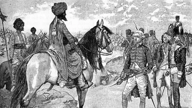 ਹੈਦਰ ਅਲੀ ਸਾਹਮਣੇ ਆਤਮ ਸਮਰਪਣ ਕਰਦੇ ਹੋਏ ਕਰਨਲ ਬੇਲੀ