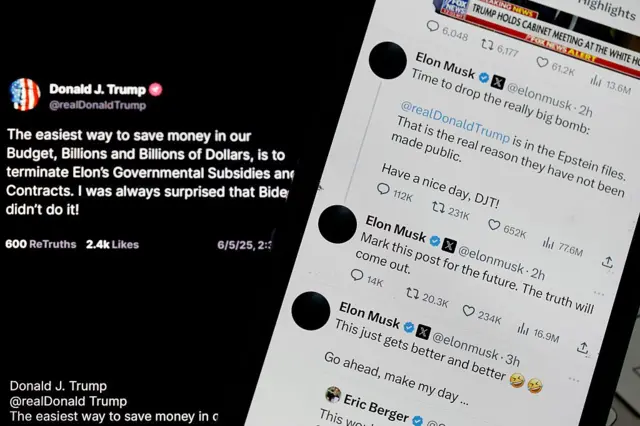 ထရမ့်နဲ့ မတ်စ် တို့ ဆိုရှယ်မီဒီယာပေါ် အပြန်အလှန်ရေးတဲ့စာ 