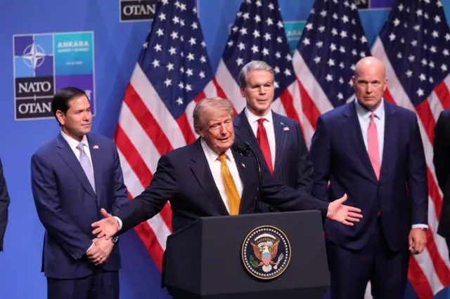ABD Başkanı Donald Trump, Türkiye'deki NATO Zirvesi'nde, İran'ın lider kadrosu için, "Artık onlarla uğraşmak istemiyorum, onlar pislik" dedi