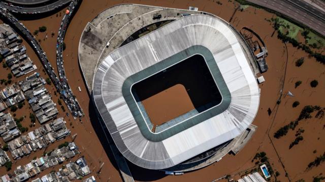 Imagem aérea da Arena do Grêmio