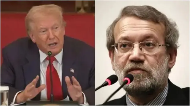 अमेरिकेचे अध्यक्ष डोनाल्ड ट्रम्प आणि इराणच्या सुप्रीम नॅशनल सिक्युरिटी कौन्सिलचे (SNSC) प्रमुख अली लारिजानी