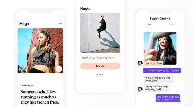 Fotos do app Hinge