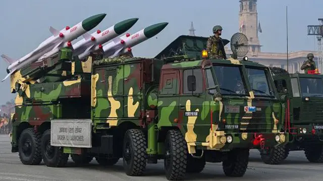 Akash Weapon rocket launcher system of the Indian armed forces
