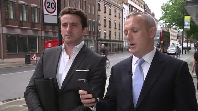 Marcus Ball and lawyer Giles Bright