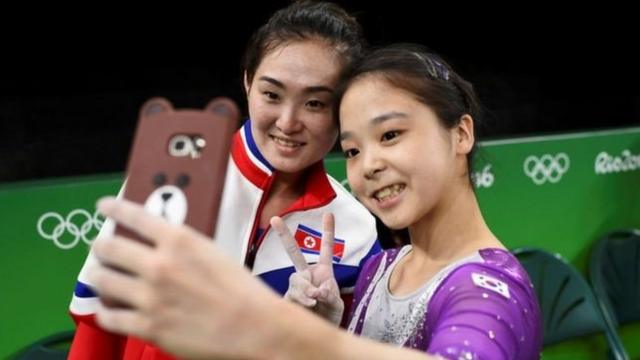 2016年奧運會期間朝鮮和韓國運動員字拍