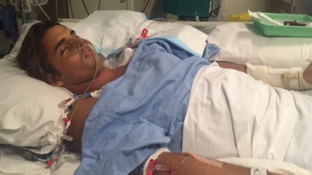 병원에 입원한 크리스