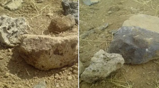 سنگ‌هایی که گفته می‌شود با آنها جعفر کیانی سنگسار شده است