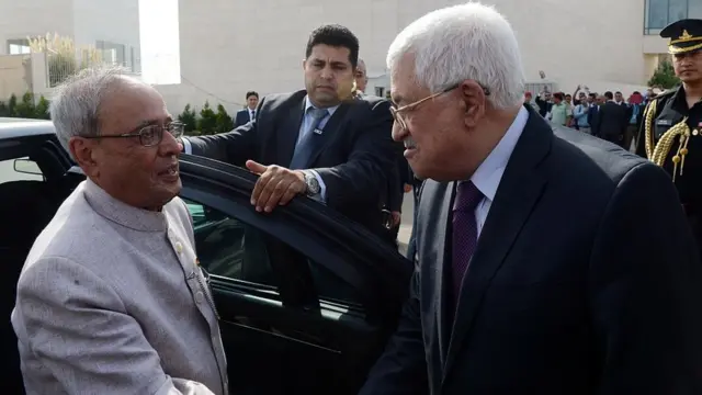 प्रणब मुखर्जी फ़लस्तीन जाने वाले भारत के पहले राष्ट्रपति हैं