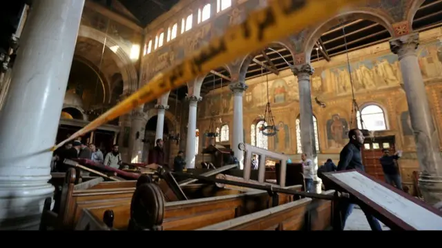 د قاهرې قبطي مسیحیانو کلیسا، چې د ډسمبر میاشتې برید کې زیانمنه شوې وه