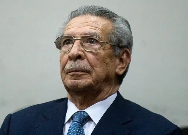 Efraín Ríos Montt, quien quien gobernó el país de facto entre 1982 y 1983, en un juicio en su contra el 11 de enero de 2013.