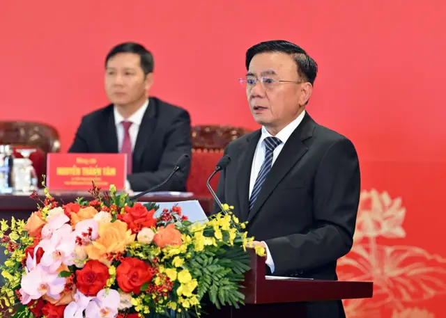 Thường trực Ban Bí thư Trần Cẩm Tú phát biểu tại buổi họp báo 