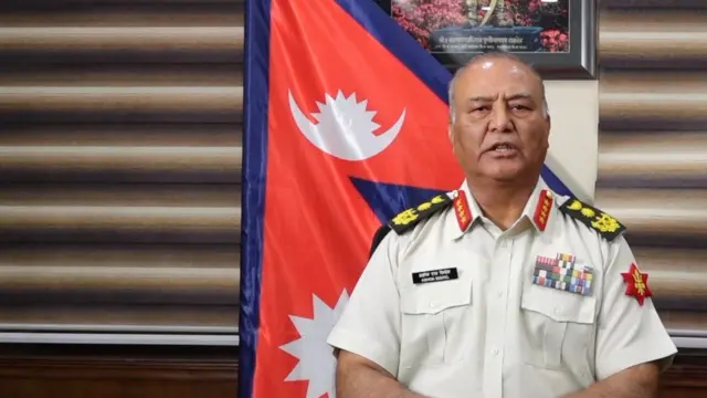 २४ भदौ २०८२ मा भिडिओ सन्देश दिँदै प्रधानसेनापति अशोकराज सिग्देल