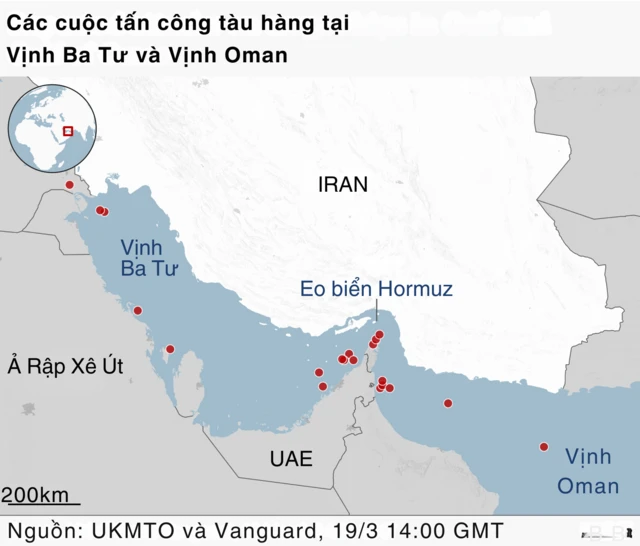 Các cuộc tấn công tàu hàng tại Vịnh Oman và Vịnh Ba Tư