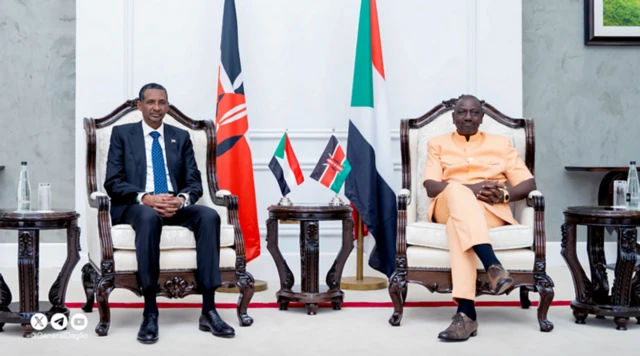 Kiongozi wa RSF akiwa amekutana na Rais wa Kenya William Ruto